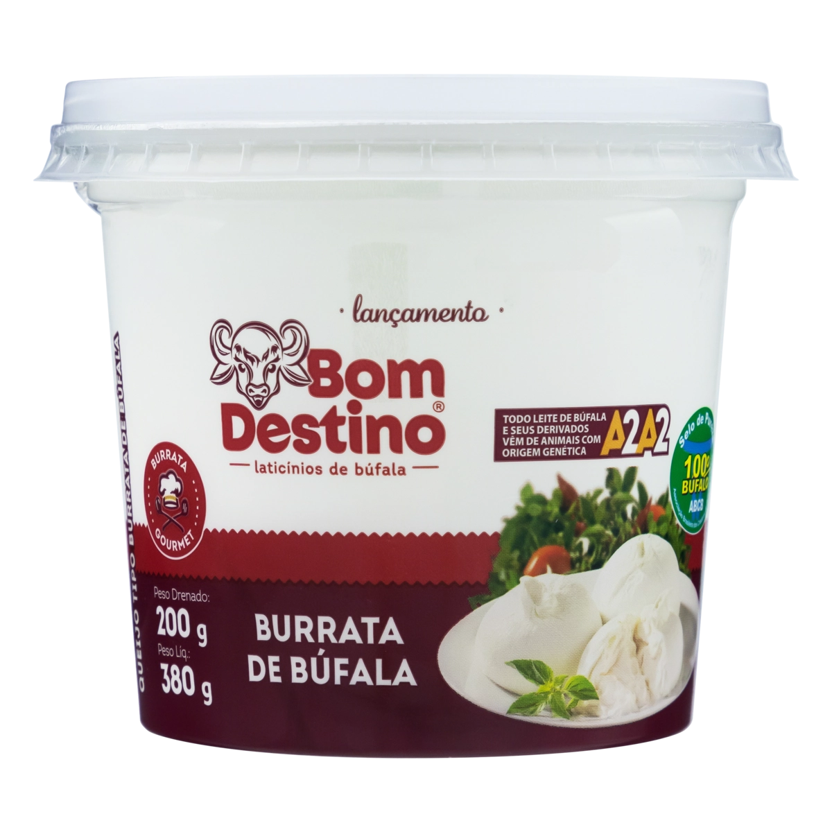 Queijo Burrata De Búfala Bom Destino 200g