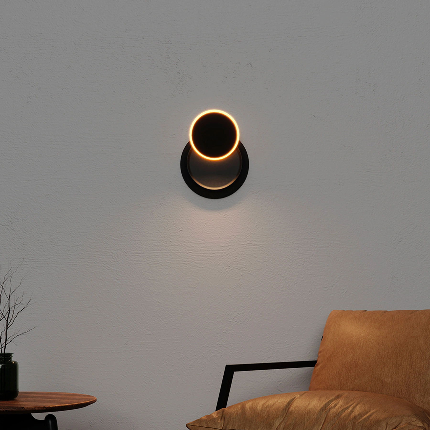 Arandela LED Interna de Parede Bivolt Preta IP20 SL Imports