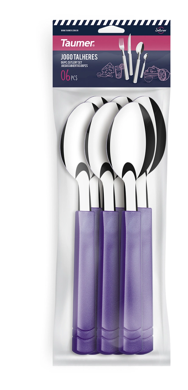 Colher De Mesa Taumer Saturno Lilas C/6