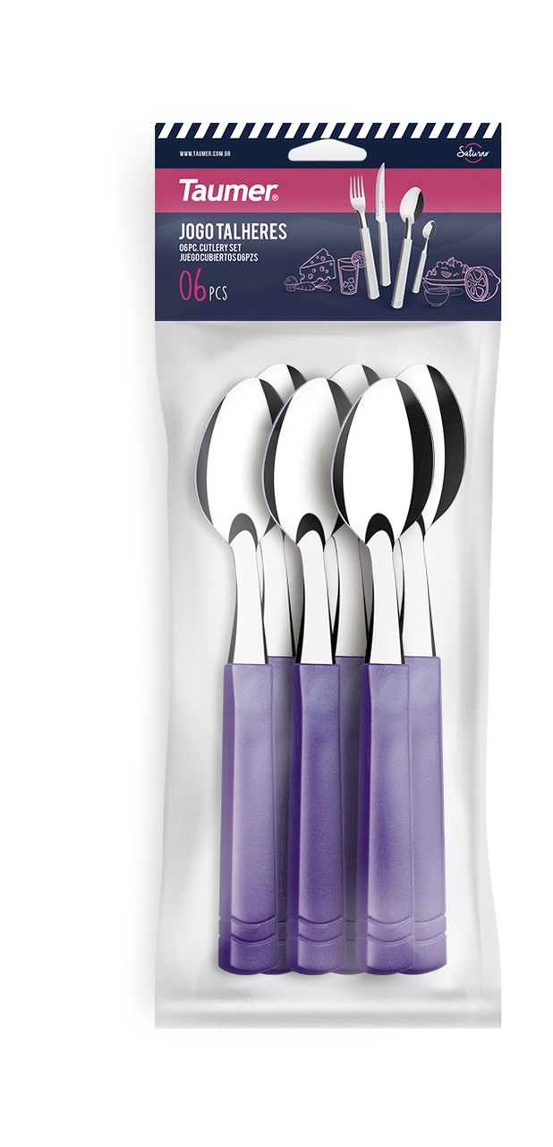 Colher De Cha Taumer Saturno Lilas C/6