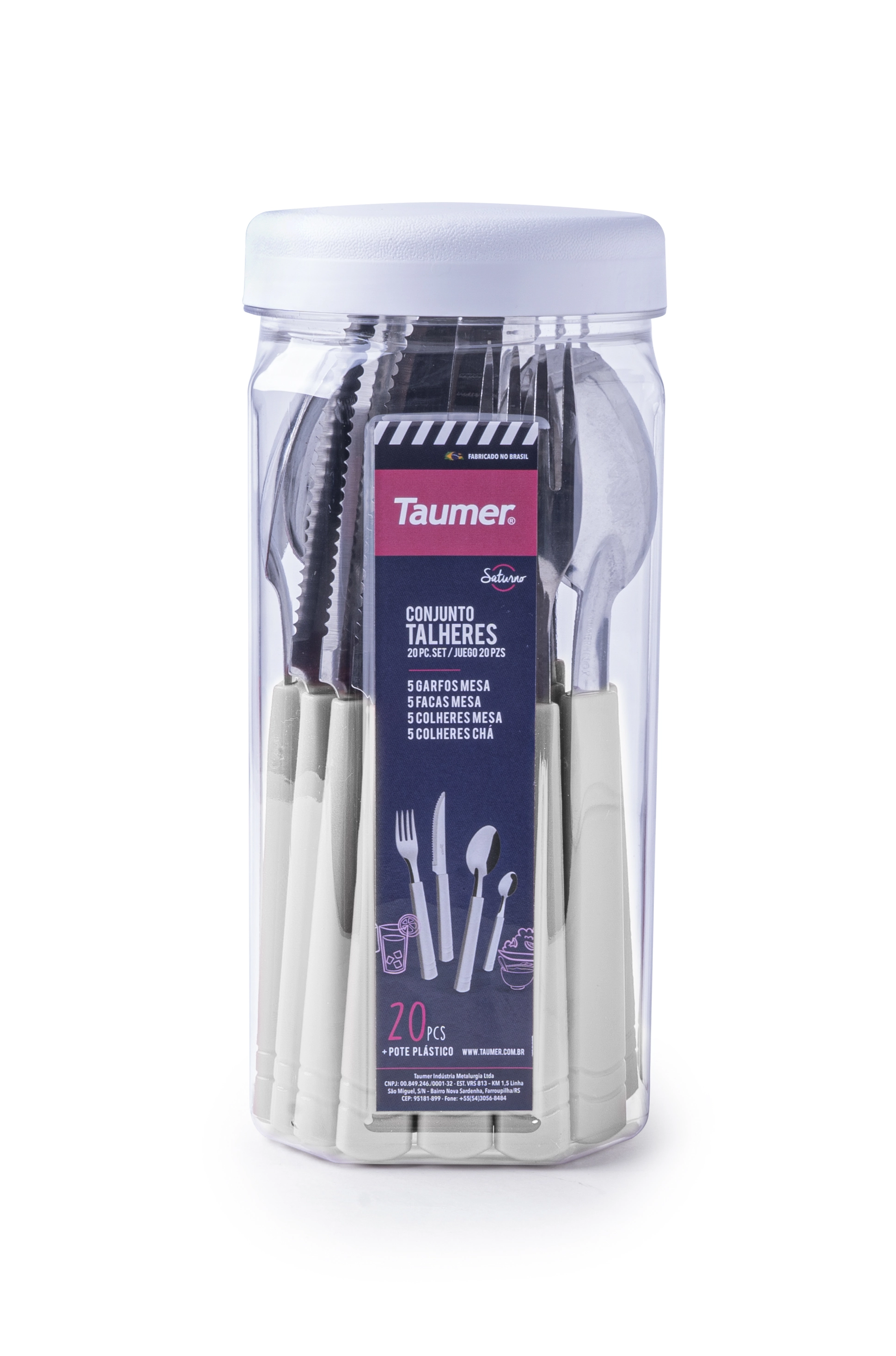 Conj 20 Pcs Branco C/pote Branco 7009/20