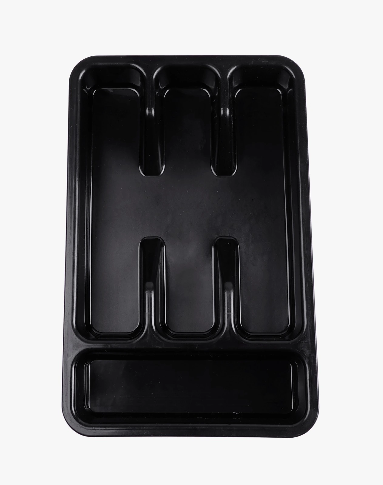 Porta Separador Quatro Divisor De Talher Organizador Gaveta Preto