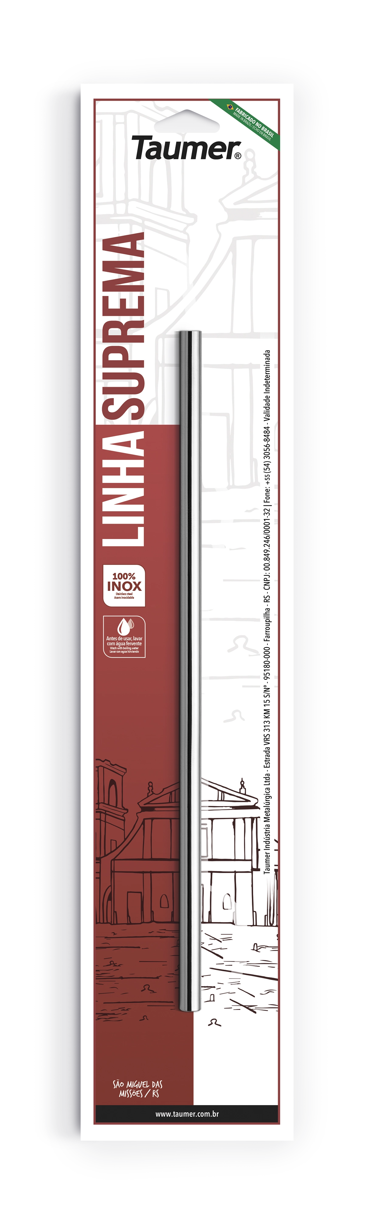 Canudo Inox Reto 7100 Taumer