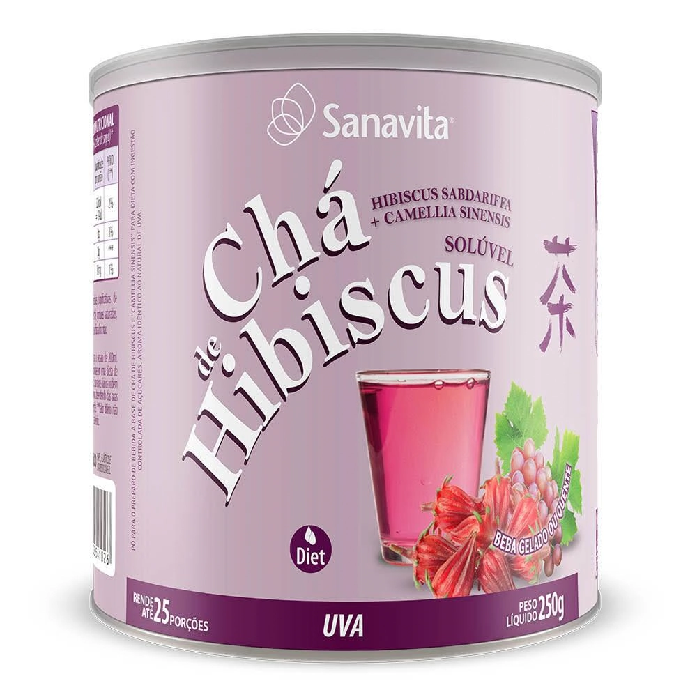 Chá De Hibiscus Uva 250g Sanavita