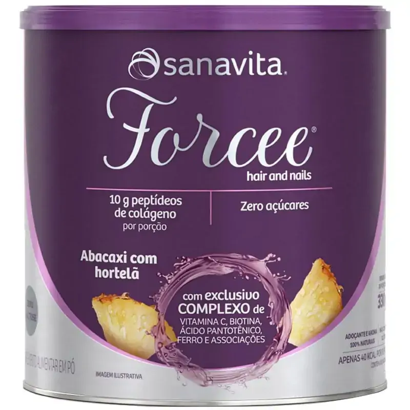 Forcee Skin Hair And Nails Abacaxi Com Hortelâ 330g Sanavita