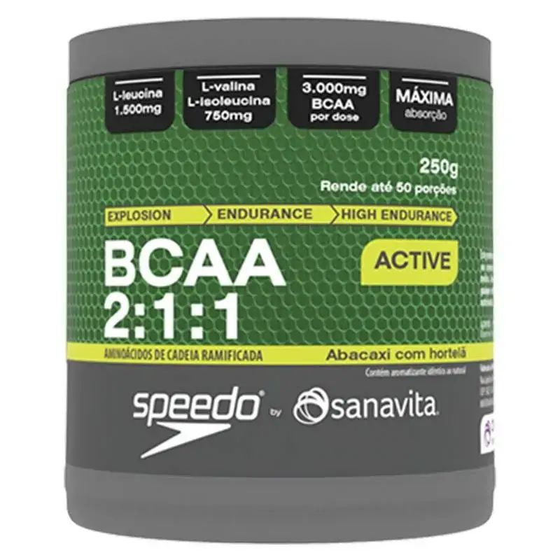 Bcaa 2:1:1 Active Abacaxi Com Hortelã 250g Sanavita