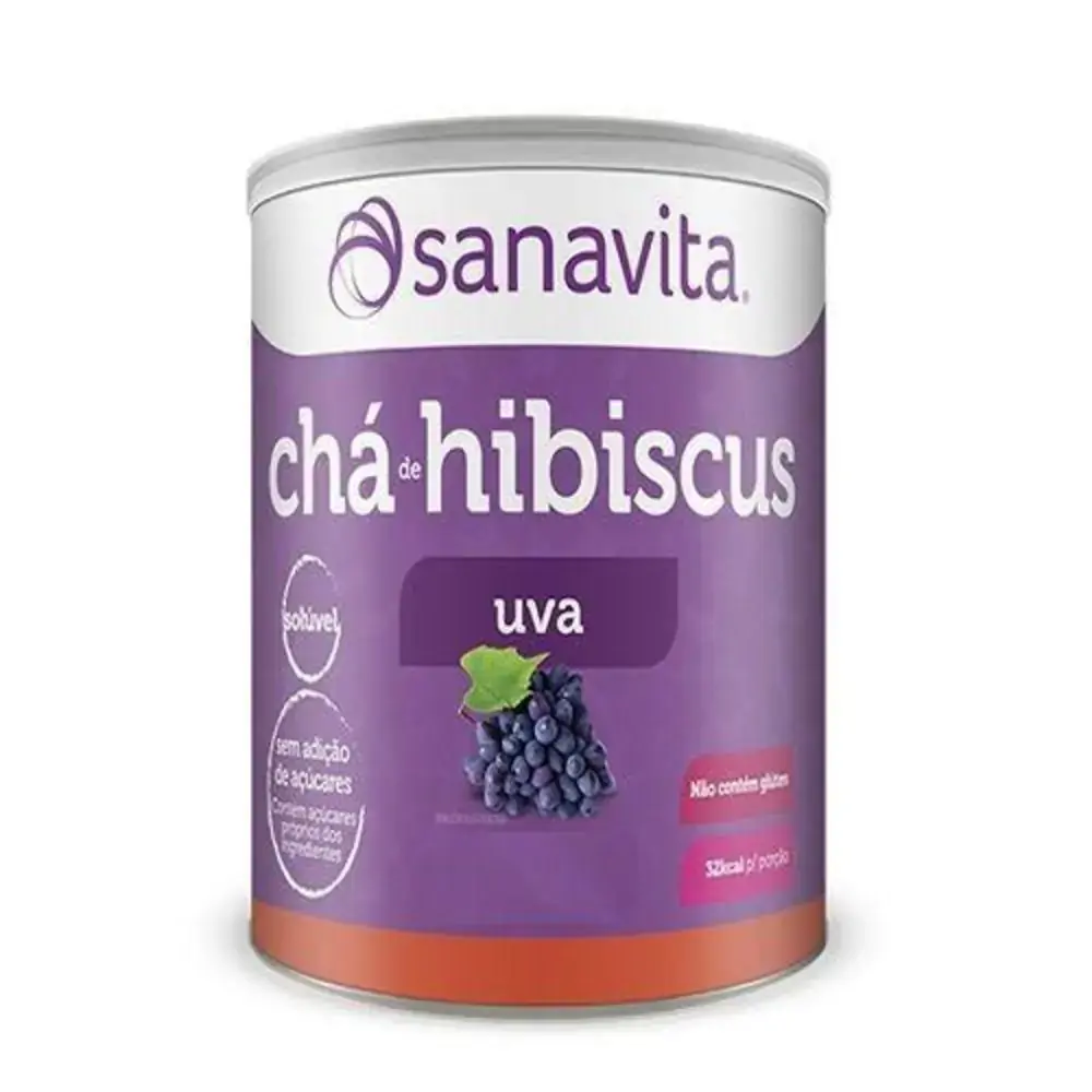 Cha Hibiscus Lata Uva 150g Sanavita