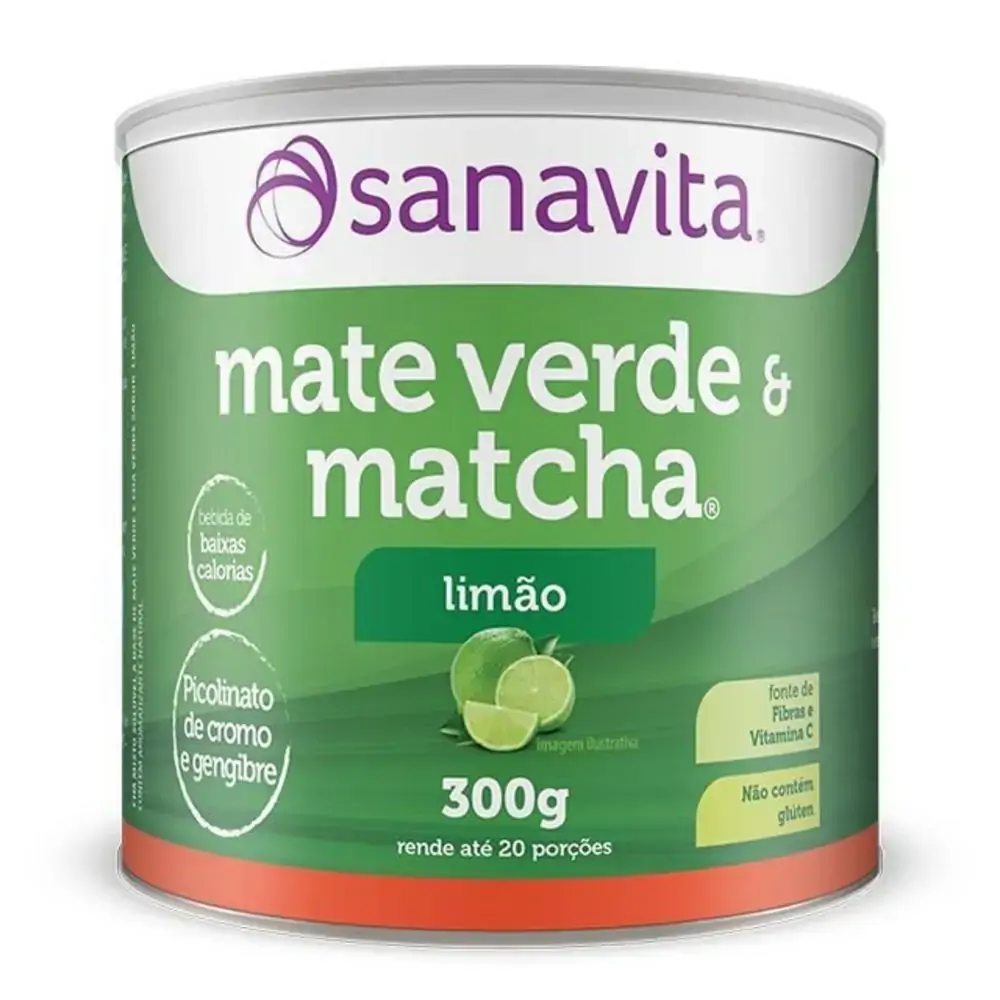 Chá Verde Livre Limão Lata 250 Grs Sanavita