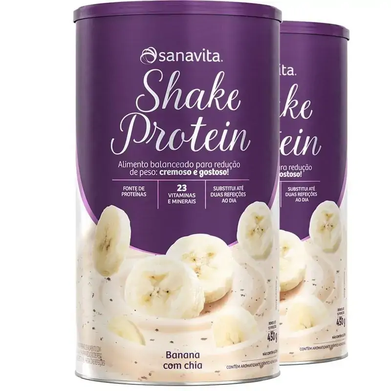 Shake Banana Com Chia 450g Sanavita Atletas/prat Atividades Fisica
