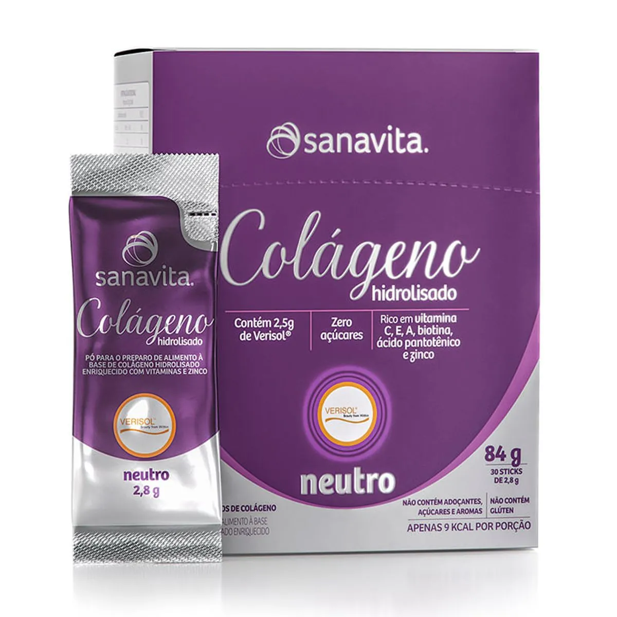 Sanavita Colágeno Hidrolisado Verisol - Neutro (30 Sachês)