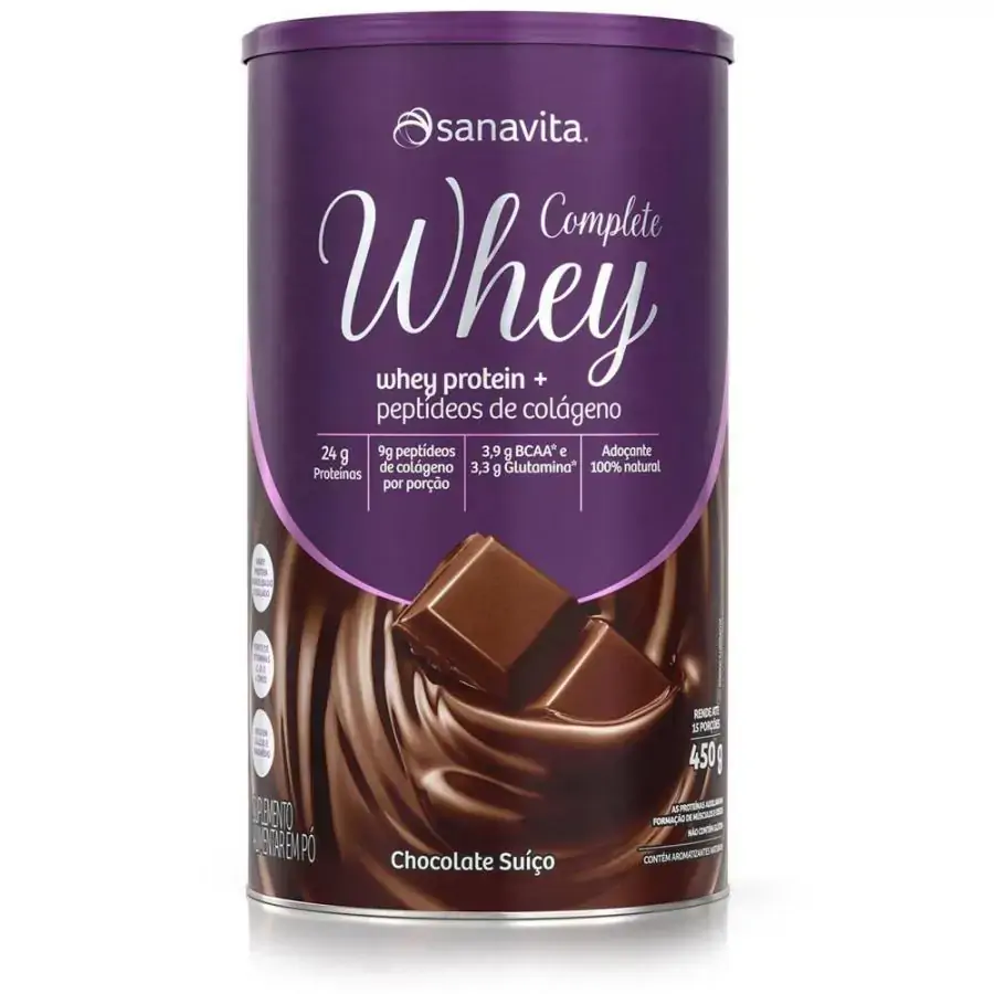 Complete Whey Protein da Sanavita 450g - Chocolate Suíço