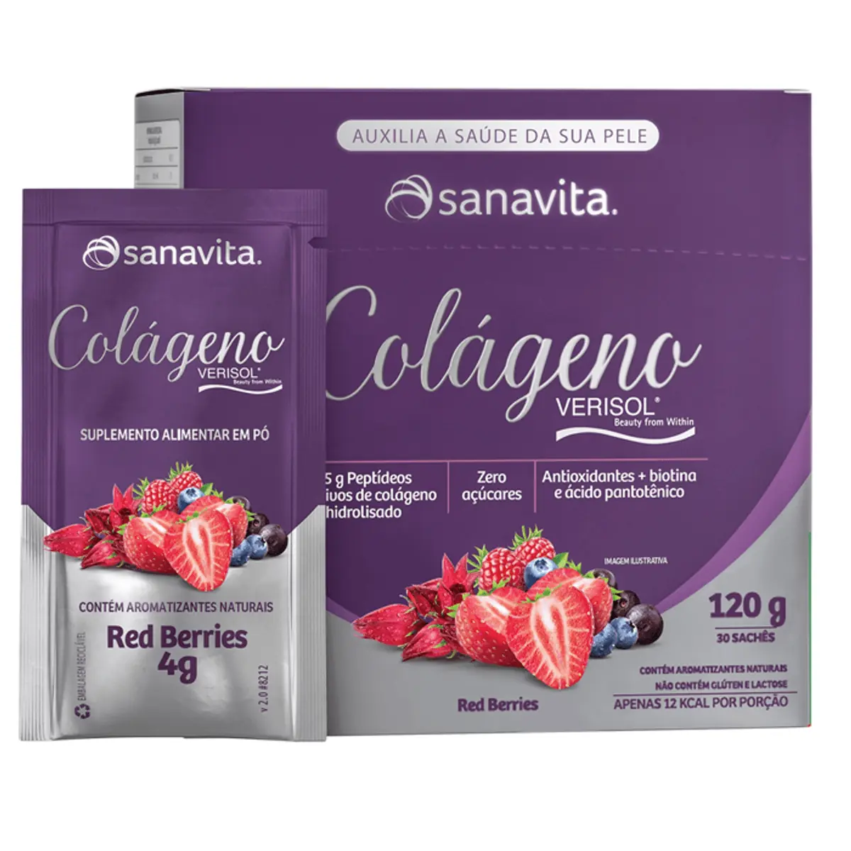Colágeno Hidrolisado Verisol Red Berries 30 Saches de 4g