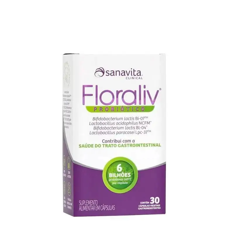 Probiótico Floraliv Sanavita 30 cápsulas