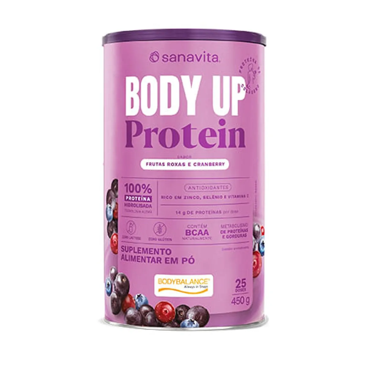 Body UP Frutas Roxas e Cranberry 450g 25 Doses Sanavita