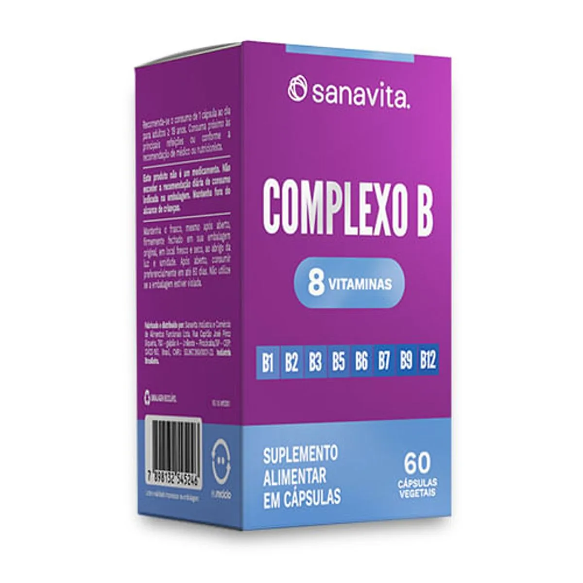 Complexo B Sanavita Caixa 60 Cápsulas