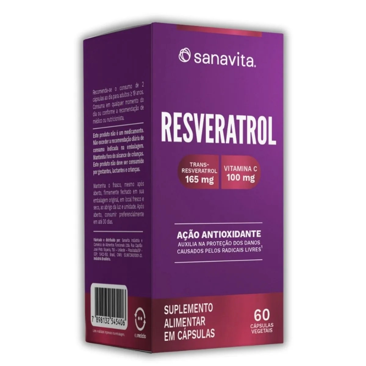 Trans-Resveratrol 60 cápsulas 277mg Sanavita