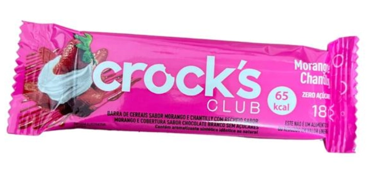Crocks Club Barra Cereal Morango 18gr