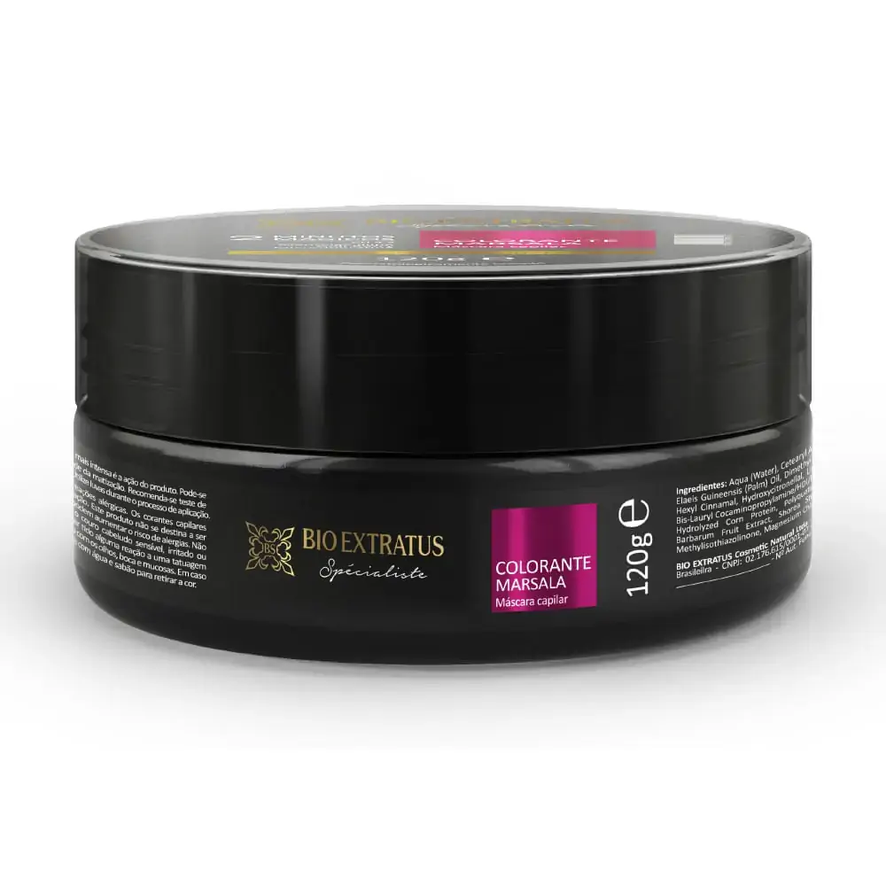 Máscara Capilar Colorante Bio Extratus 2 Minutos Mágicos Marsala 120g