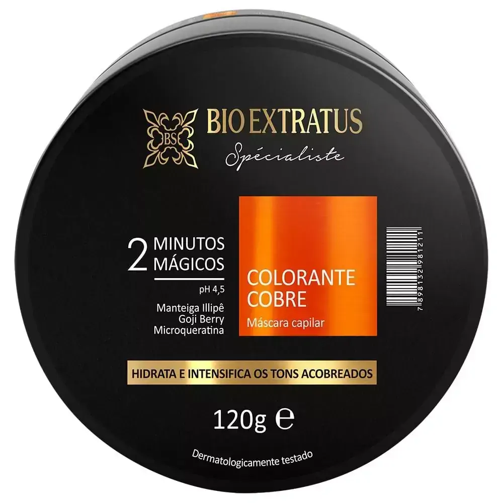 Máscara Colorante Bio Extratus 2 Minutos Mágicos - Cobre 120g