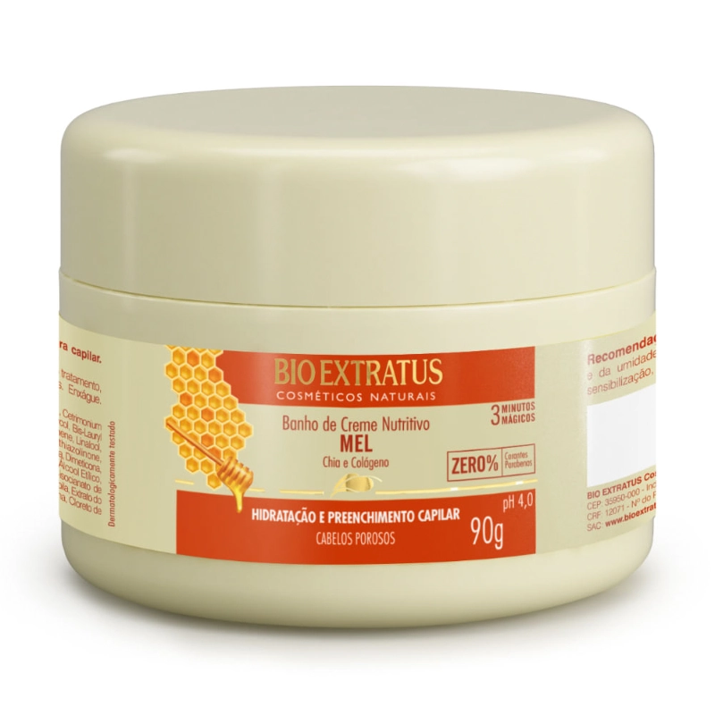 Banho De Creme 90g Mel Chia E Colágeno Bio Extratus