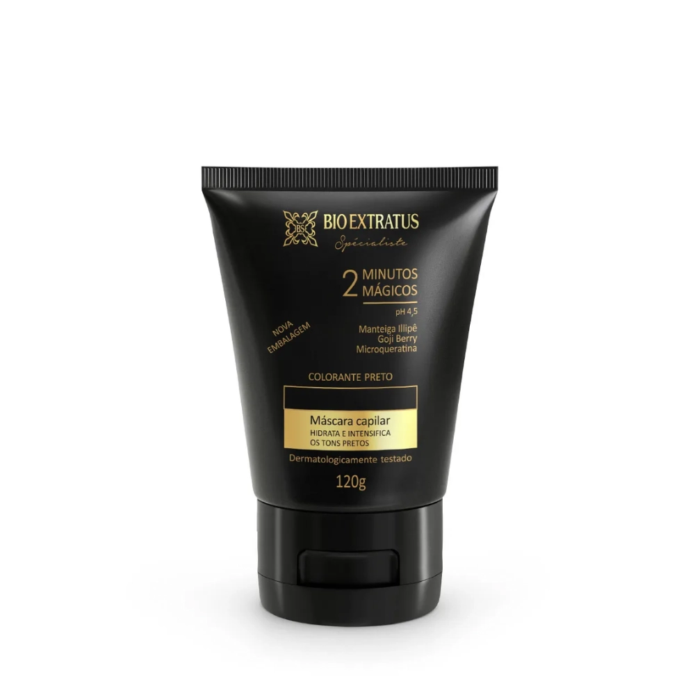 Máscara Spécialiste Condicionante Colorante Preta Bio Extratus 120g