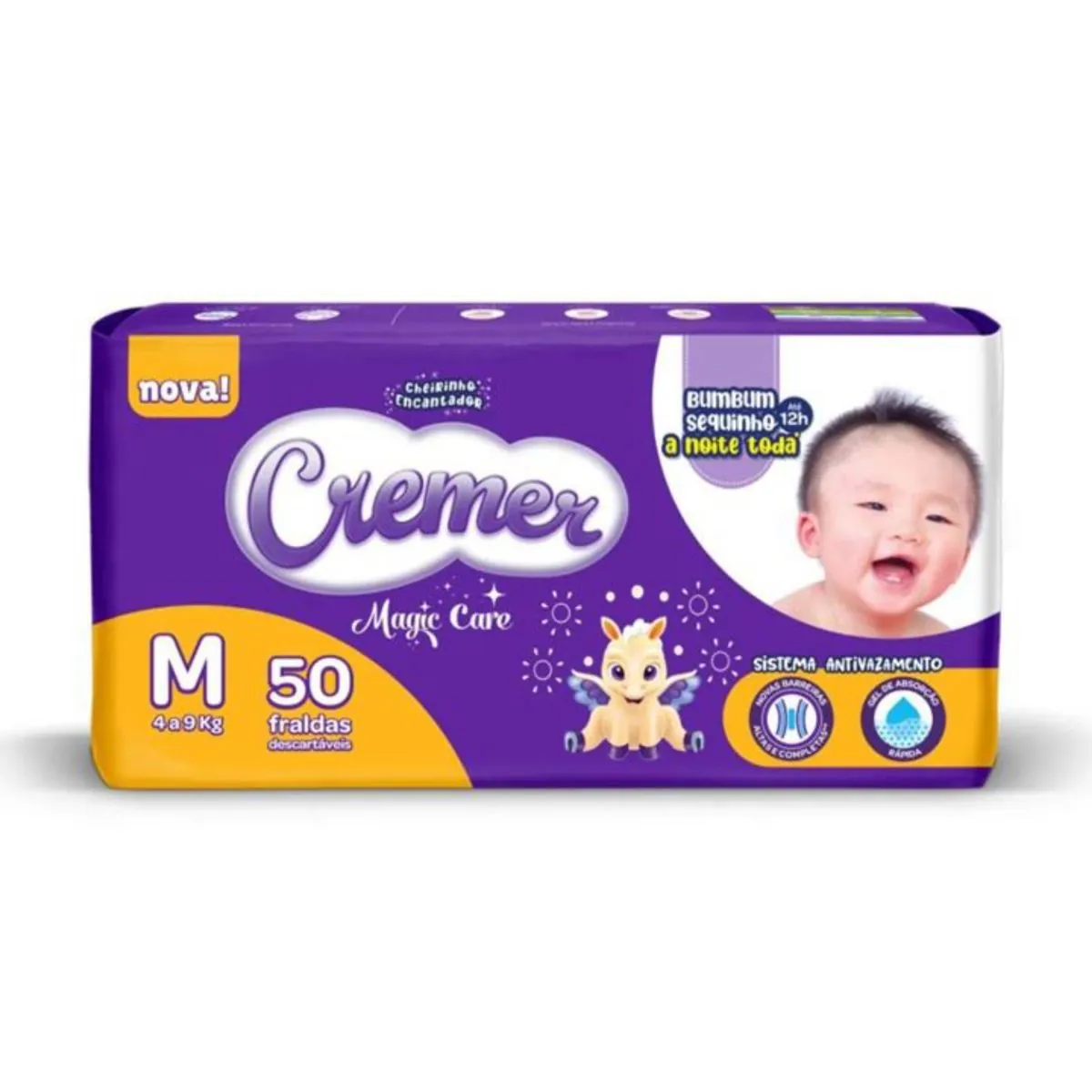 Fralda Descartável Cremer Magic Care M - 50 Unidades