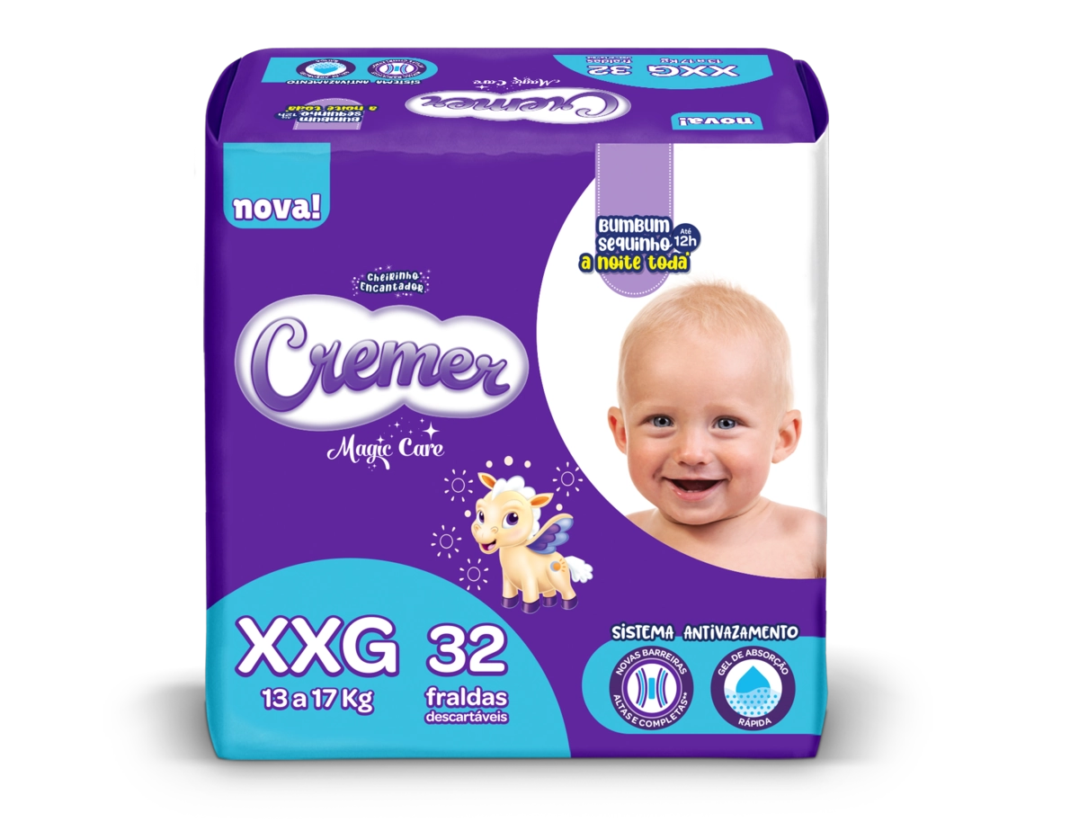 Fralda Descartável Cremer Magic Care XXG - 32 Unidades