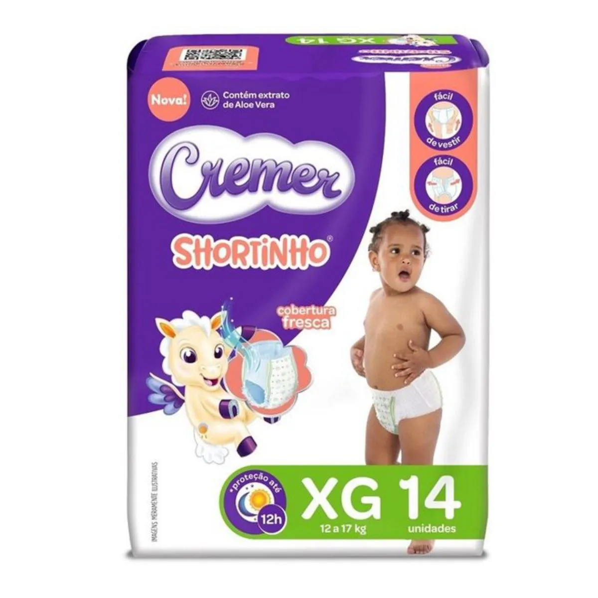 Fralda Descartável Infantil Shortinho Cremer Xg Pacote 14 Unidades