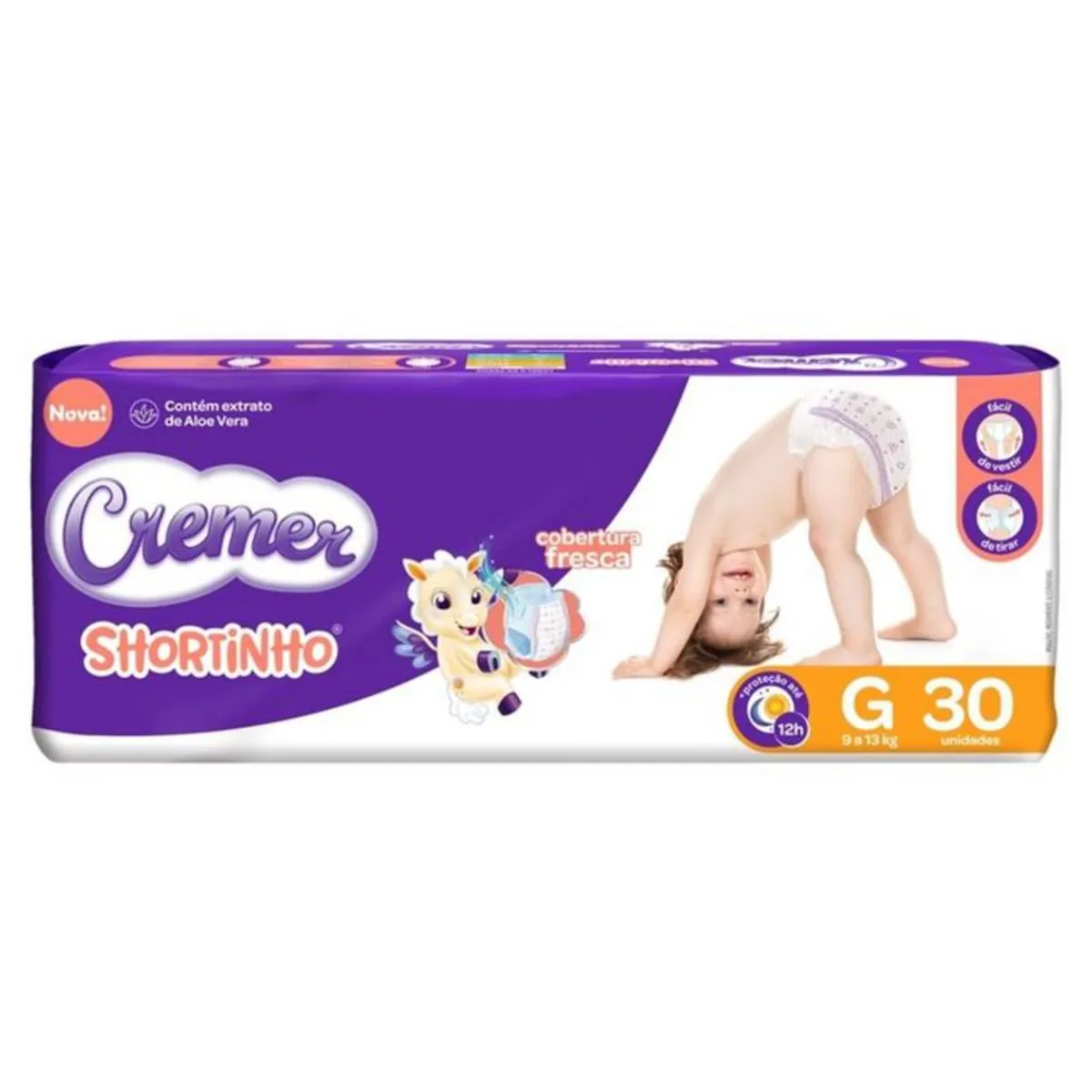Fralda Descartável Infantil Shortinho Cremer G Pacote 30 Unidades