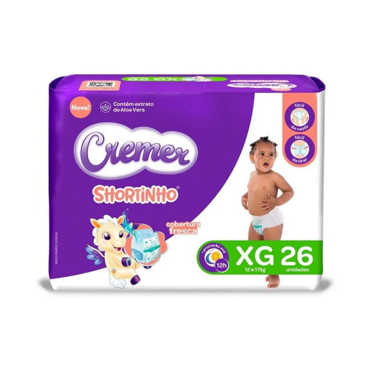 Fralda Descartável Infantil Shortinho Cremer Xg Pacote 26 Unidades