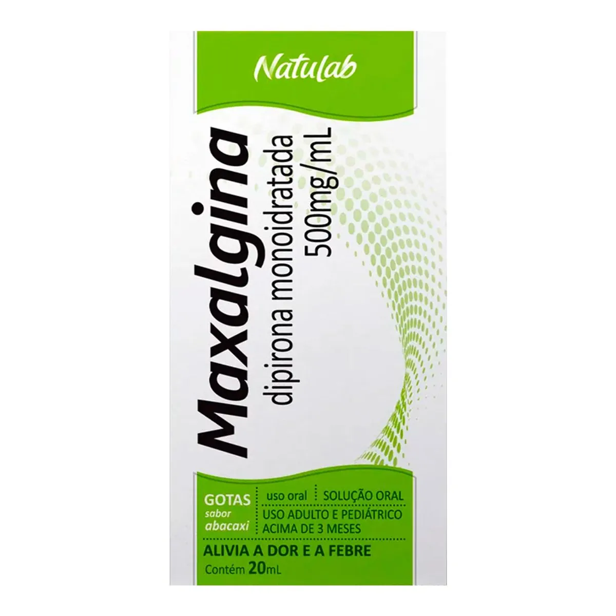 Maxalgina 500mg/ml Abacaxi Natulab Caixa 20ml Gotas