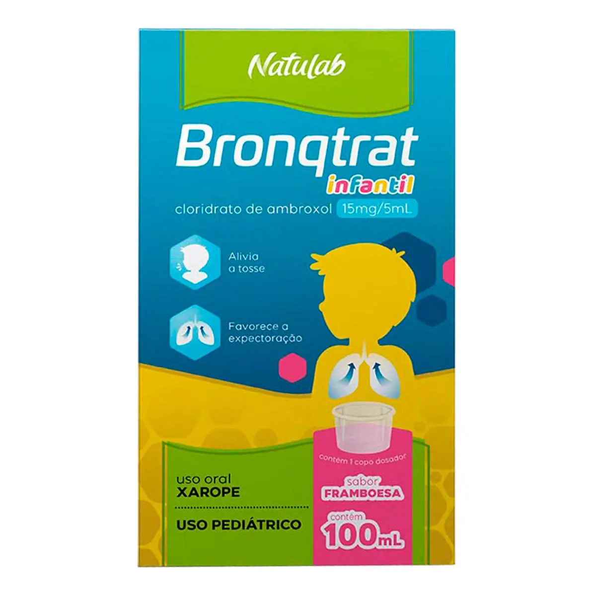 Bronqtrat Xarope Pediátrico 15mg/5ml Com 100ml