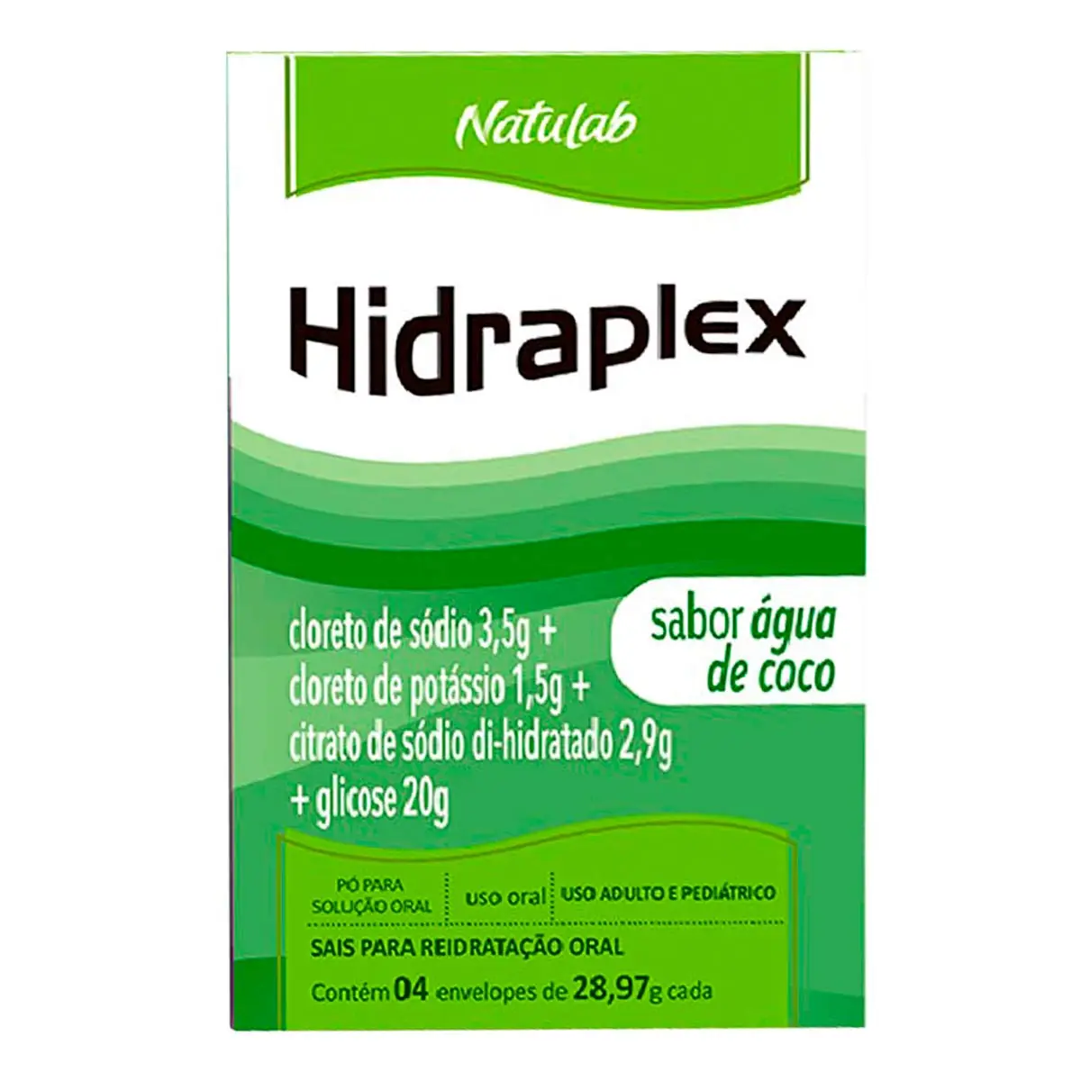 Hidraplex Sabor Água de Coco em Pó com 4 Envelopes de 27,9 g
