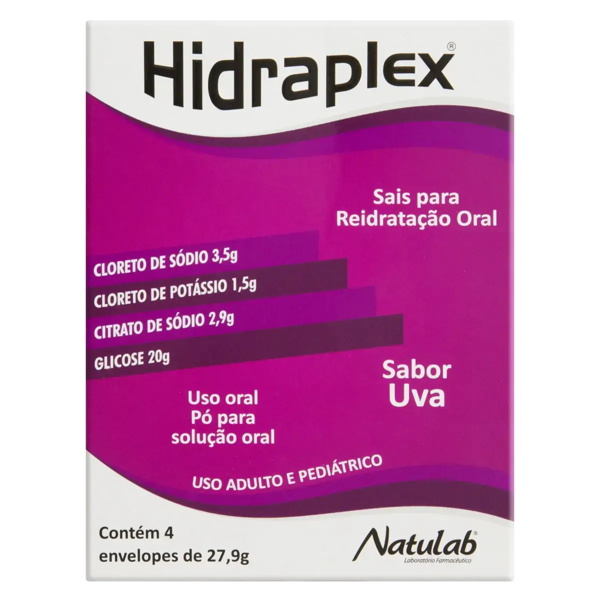Hidraplex Uva Natulab Caixa 4 Envelopes
