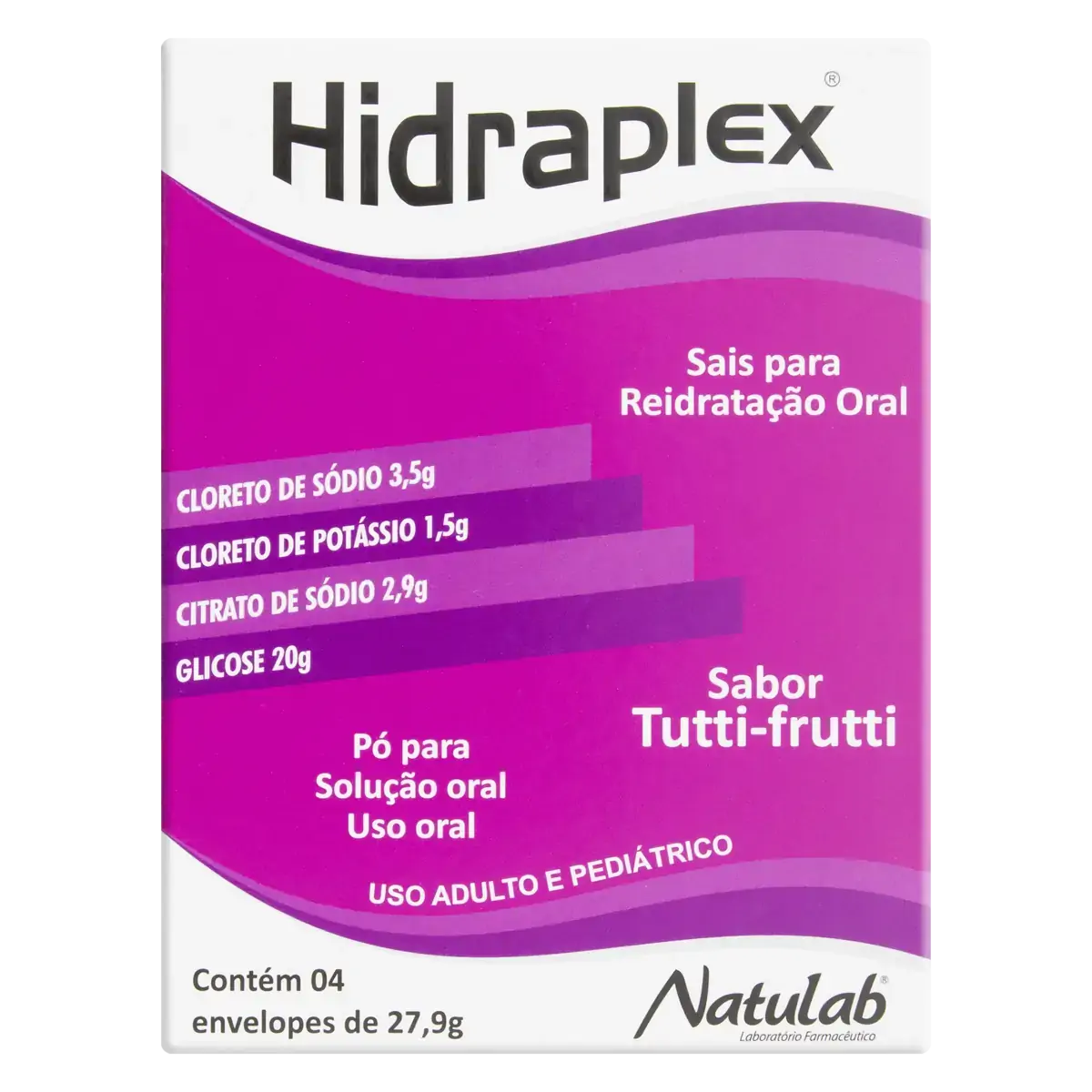 Hidraplex Tutti Frutti Natulab Caixa 4 Envelopes 27,9g Cada