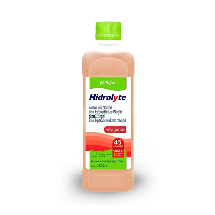 Hidralyte Guaraná Natulab Frasco 500ml