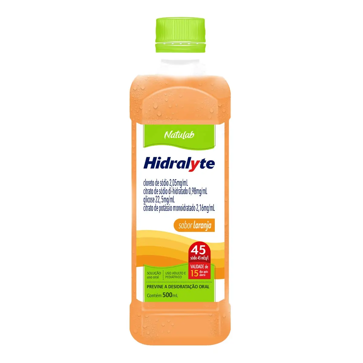 Hidralyte 45 Laranja com 500 ml