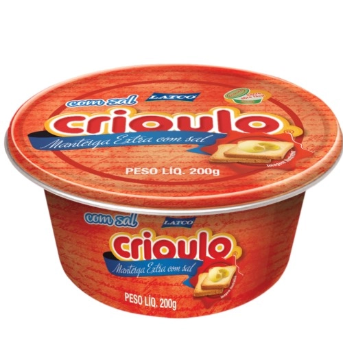 Manteiga Extra C/ Sal Crioulo Lt 200gr