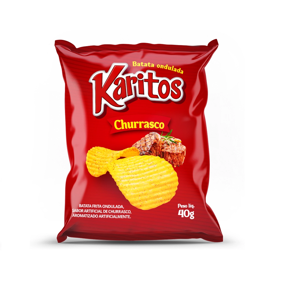 Batata Frita Ondulada Churrasco Karitos Pacote 40g