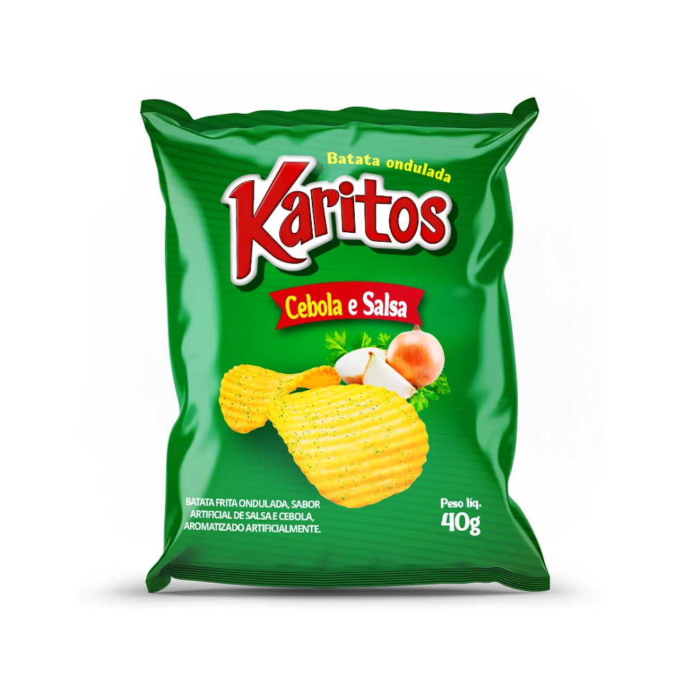 Batata Frita Ondulada Cebola E Salsa Karitos Pacote 40g