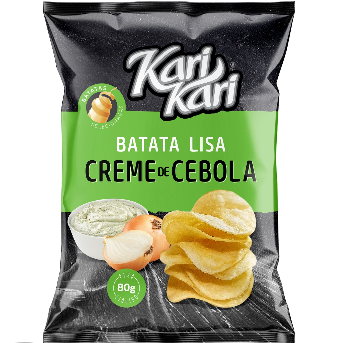 Batata Lisa Kari Kari Creme/cebola 80g