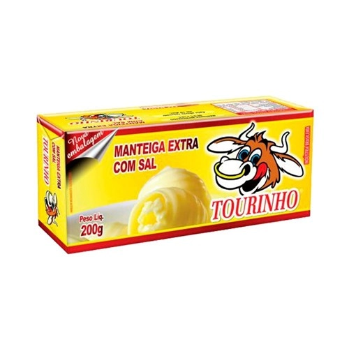 Manteiga Tourinho Extra Com Sal 50 Menos Sodio 200g
