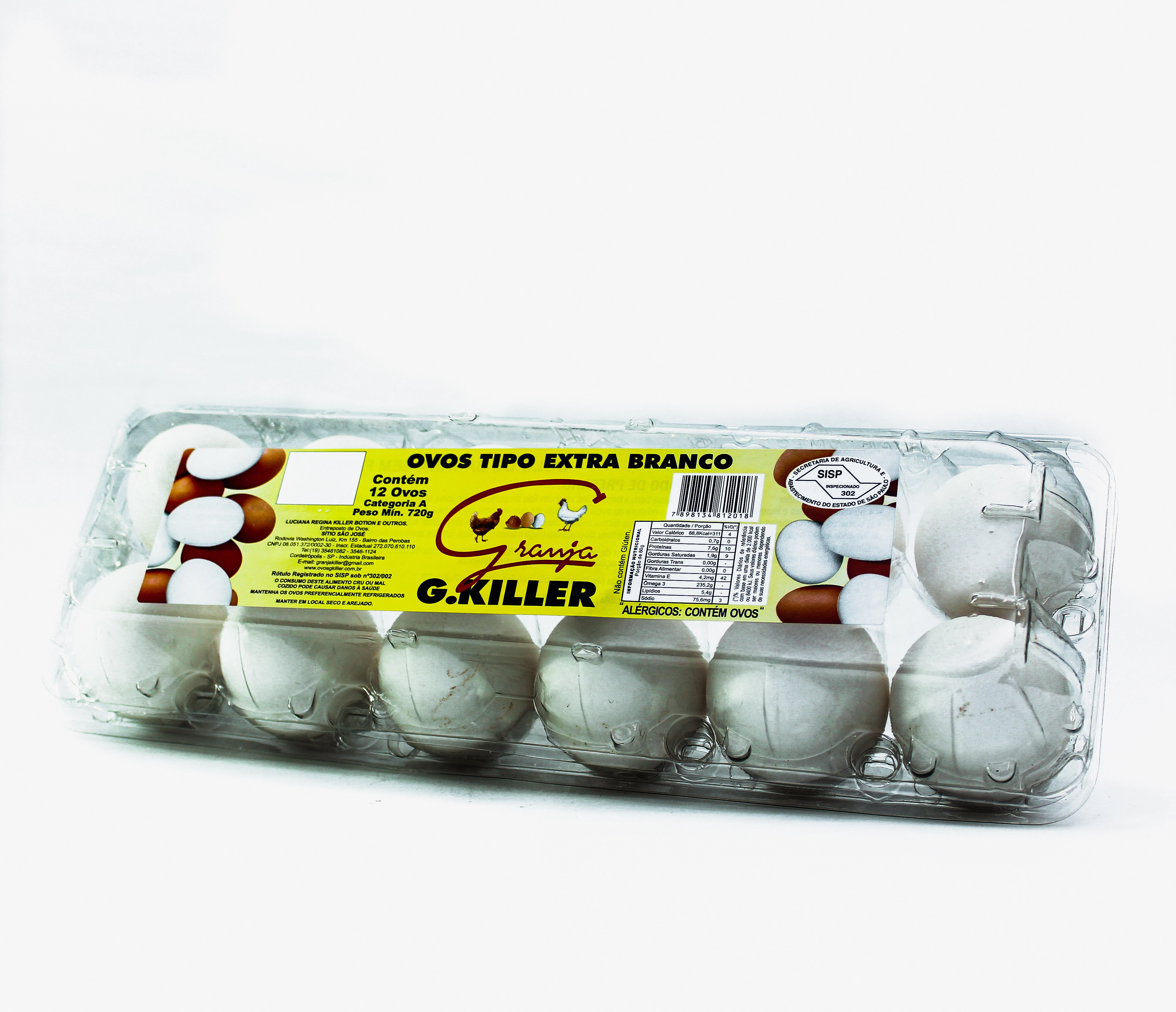 Ovos G Killer Extra C/12unidade Branco