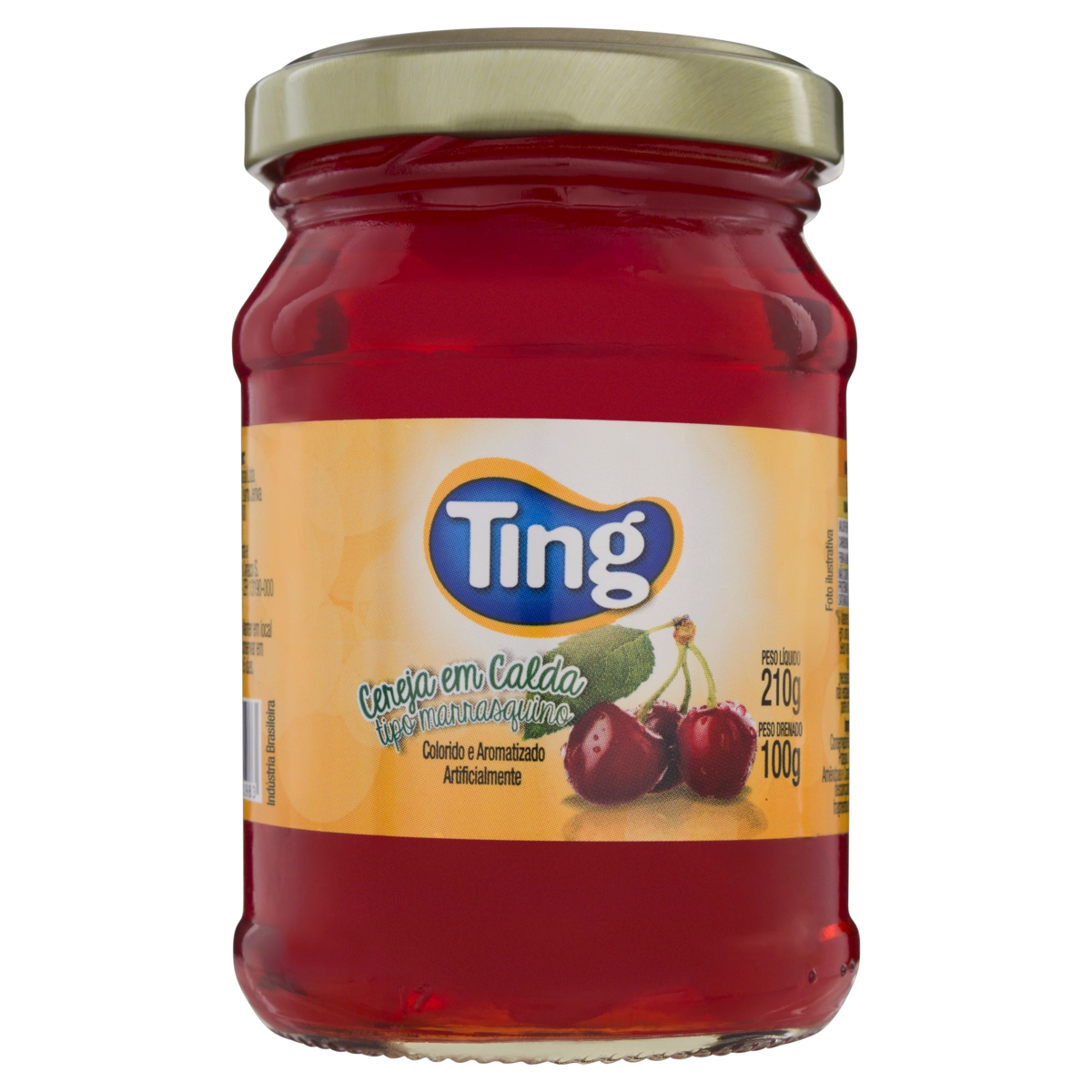 Cereja Em Calda Marrasquino Ting Vidro 100g