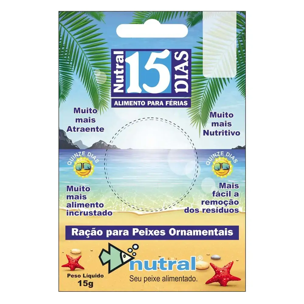 Ração Nutral Férias para Peixes Ornamentais 15g 15g