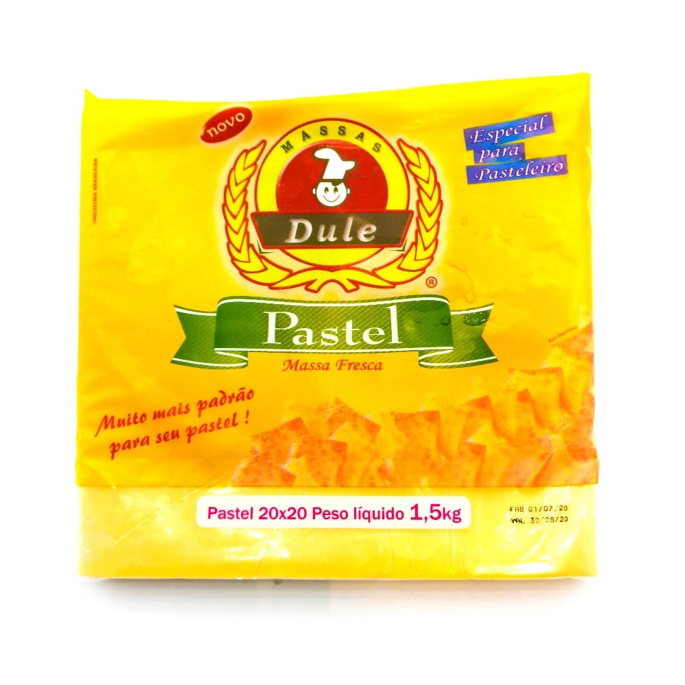 Massa Pastel Dule 20x20 C/25unidade
