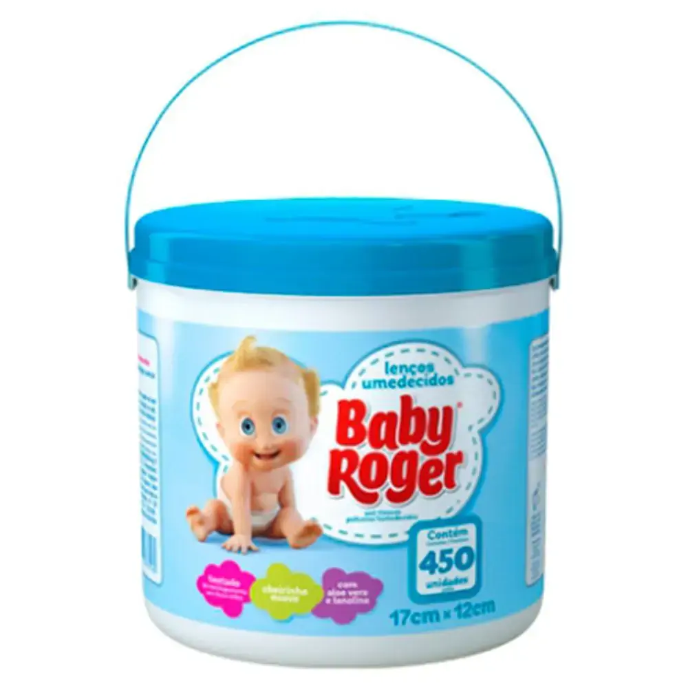 Lenco Umedecido Baby Roger C/450 Azul