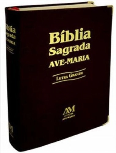 Biblia Letra Grande Preta 1360g Ave Maria