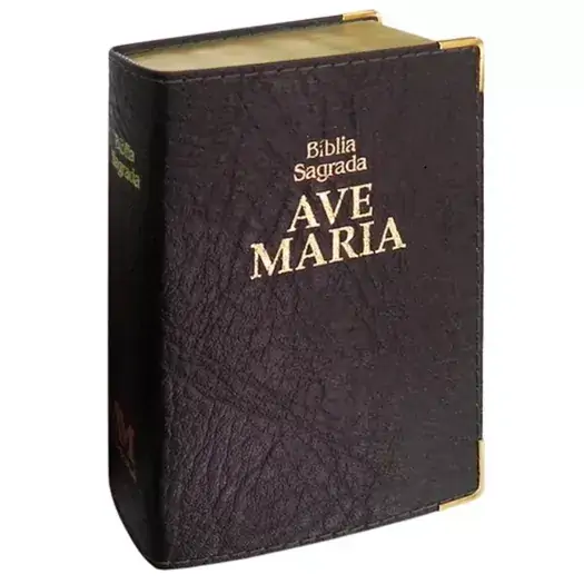 Biblia Luxo Bolso Marrom 569g Editora Ave Maria