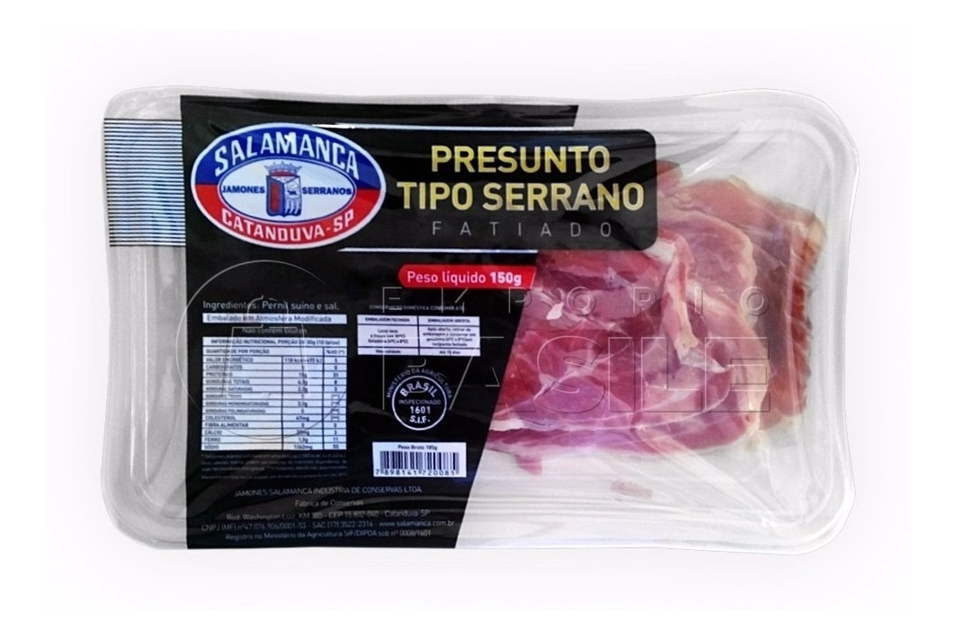 Presunto Tipo Serrano Em Fatias Salamanca 150g